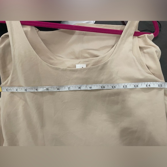 Peruvian Connection Pima Cotton Midi Tank Dress Cream/Beige size S - Picture 7 of 8